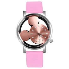 Load image into Gallery viewer, New Cartoon Watches Mickey Mouse Luxury Fashion Women's Watches Leather Ladies Watch Clock reloj mujer bayan kol saati relogio